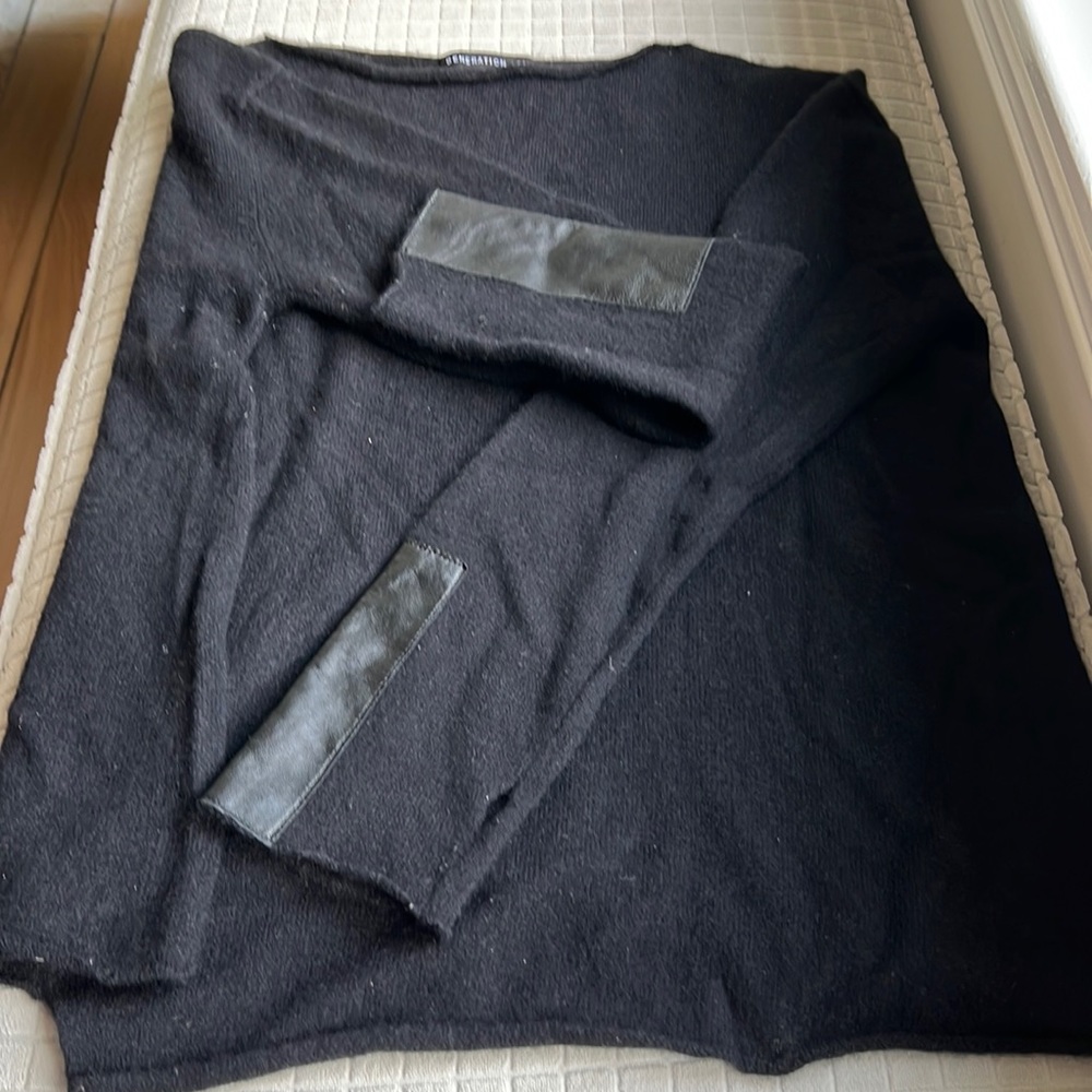 Generation love cashmere and leather sweater